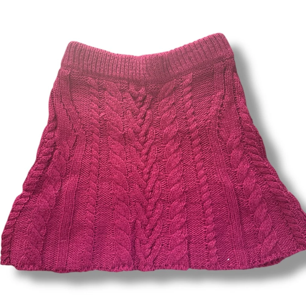 For Love & Lemons Magenta Cable Knit Layton Mini Skirt S - Picture 5 of 7